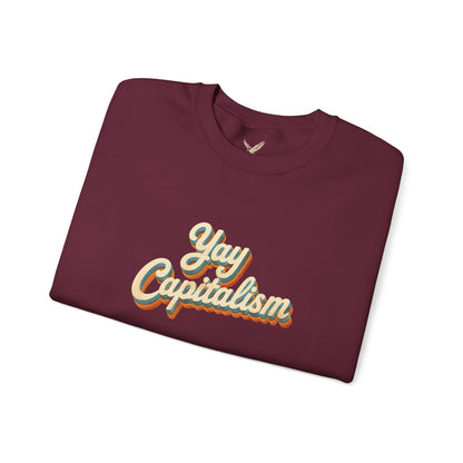 Yay Capitalism Retro - Crewneck Sweatshirt - Unisex