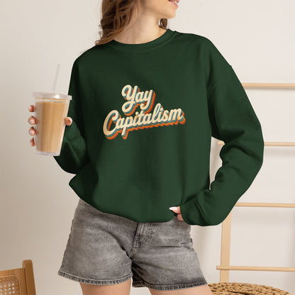 Yay Capitalism Retro - Crewneck Sweatshirt - Unisex