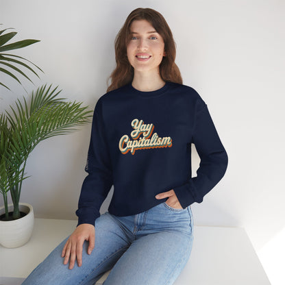 Yay Capitalism Retro - Crewneck Sweatshirt - Unisex