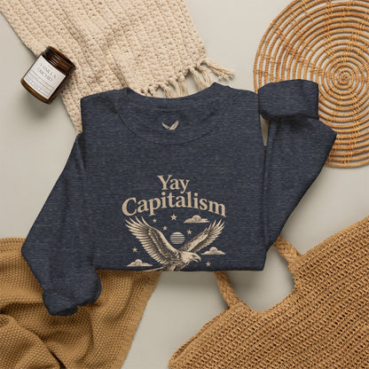 Yay Capitalism Eagle - Crewneck Sweatshirt - Unisex