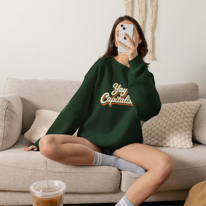 Yay Capitalism Retro - Crewneck Sweatshirt - Unisex
