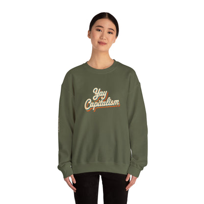 Yay Capitalism Retro - Crewneck Sweatshirt - Unisex
