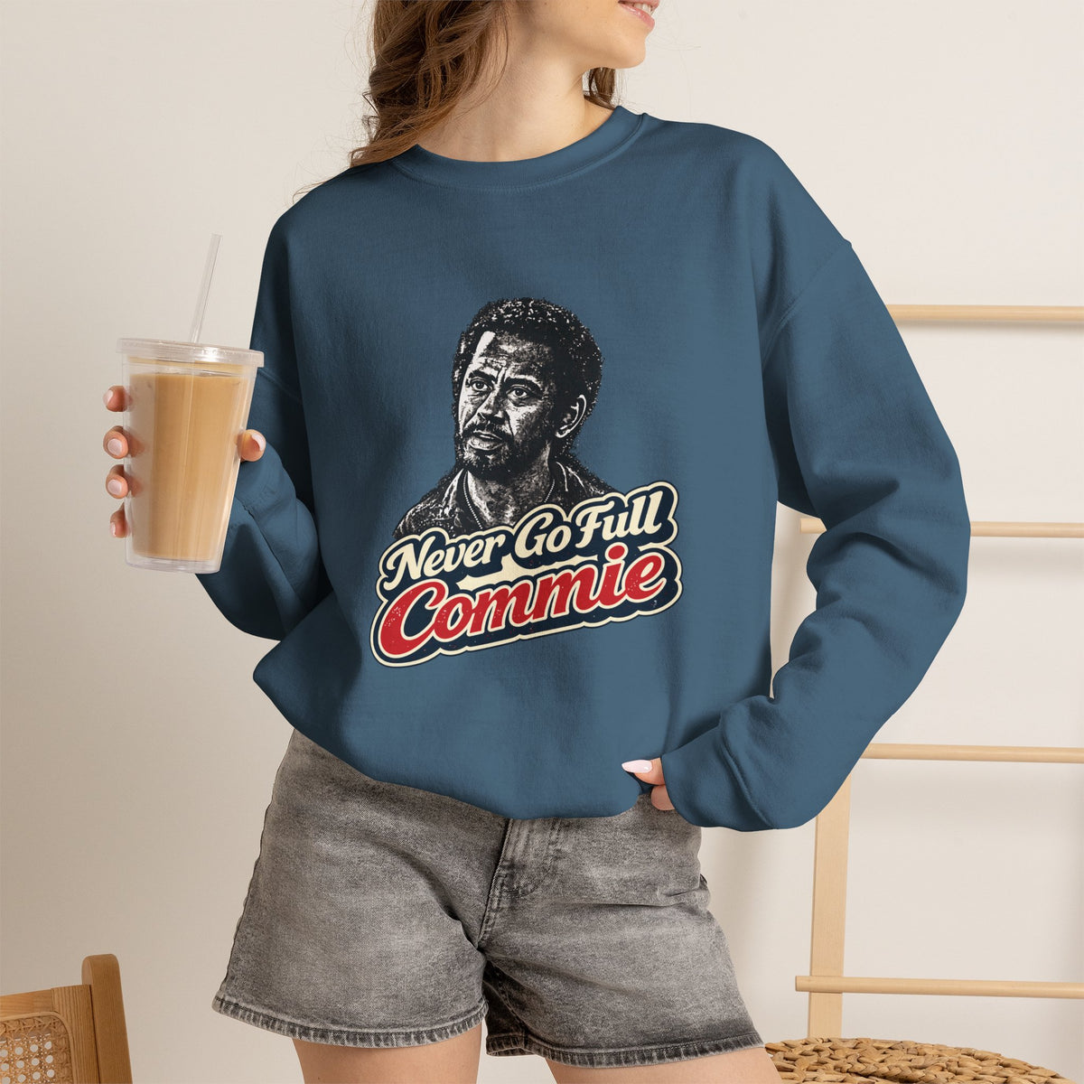 Never Go Full Commie - Crewneck Sweatshirt - Unisex